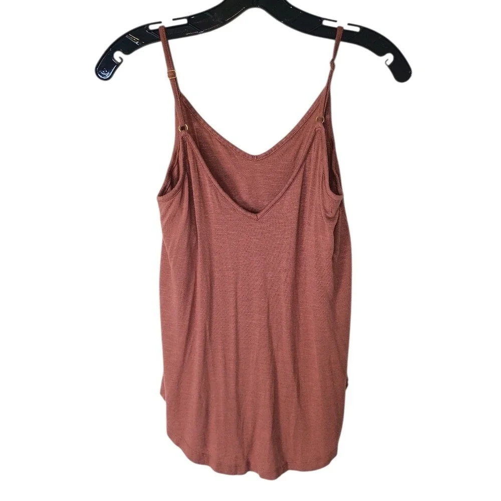 Soma Womens Pajama Set XS Rust Cami Top Cream‎ Polka Dot Pants Lounge 2 Piece
